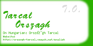 tarcal orszagh business card